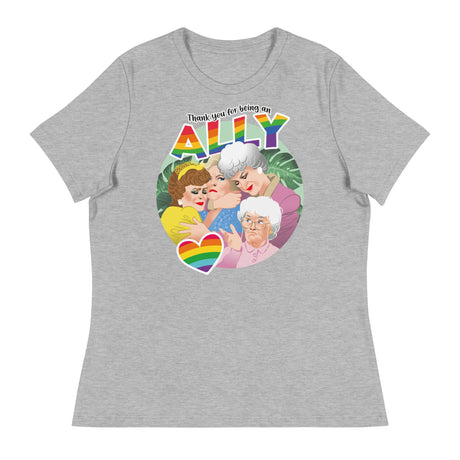 Thank You for Being an Ally (Women's Relaxed T-Shirt)-Women's T-Shirts-Swish Embassy