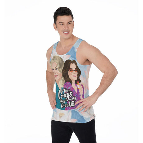 These Gays Love Us (Allover Tank Top)-Allover Tank Top-Swish Embassy