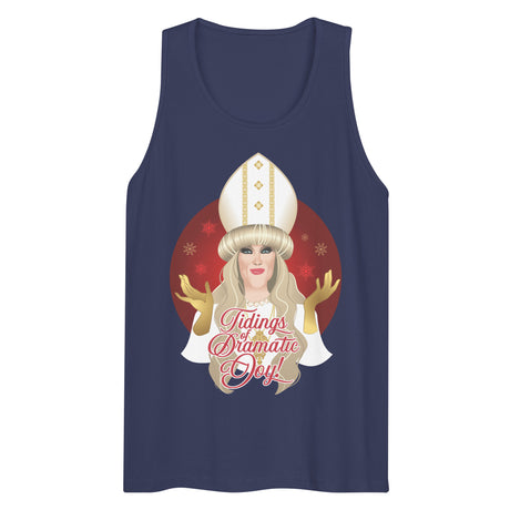 Tidings of Dramatic Joy (Tank top)-Christmas Tank Tops-Swish Embassy