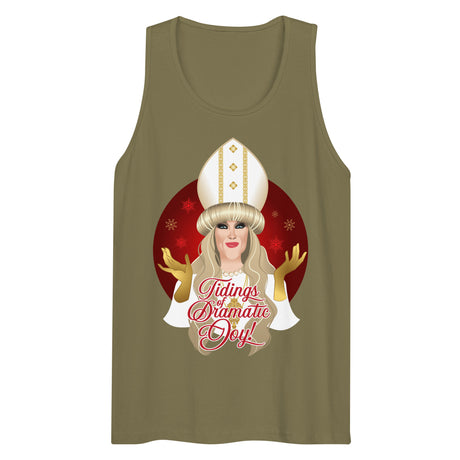 Tidings of Dramatic Joy (Tank top)-Christmas Tank Tops-Swish Embassy