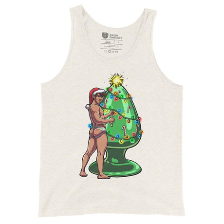 Trim the Rear (Tank Top)-Christmas Tank Tops-Swish Embassy