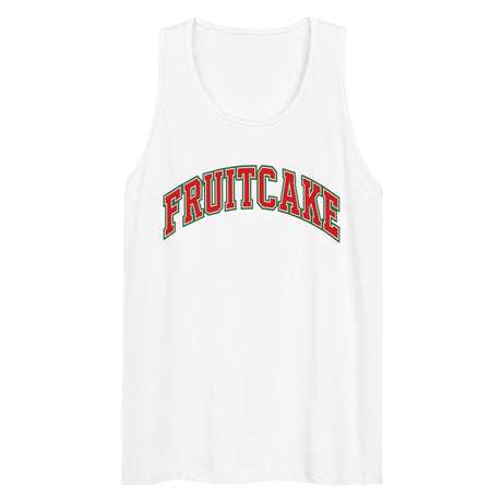 Varsity Fruitcake (Tank top)-Christmas Tank Tops-Swish Embassy