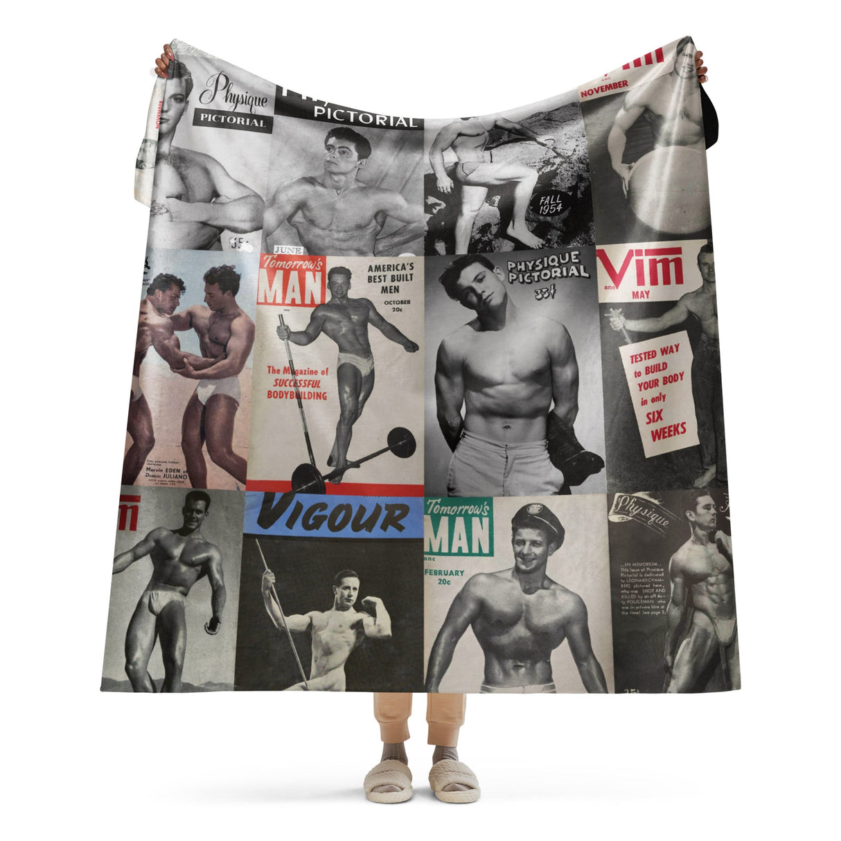 Vintage Physique (Sherpa blanket)-Sherpa Blanket-Swish Embassy