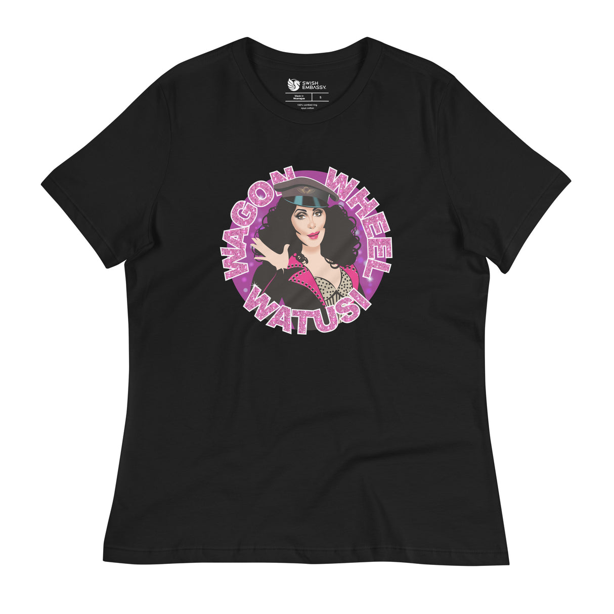 Wagon Wheel Watusi (Women's Relaxed T-Shirt)-Women's T-Shirts-Swish Embassy