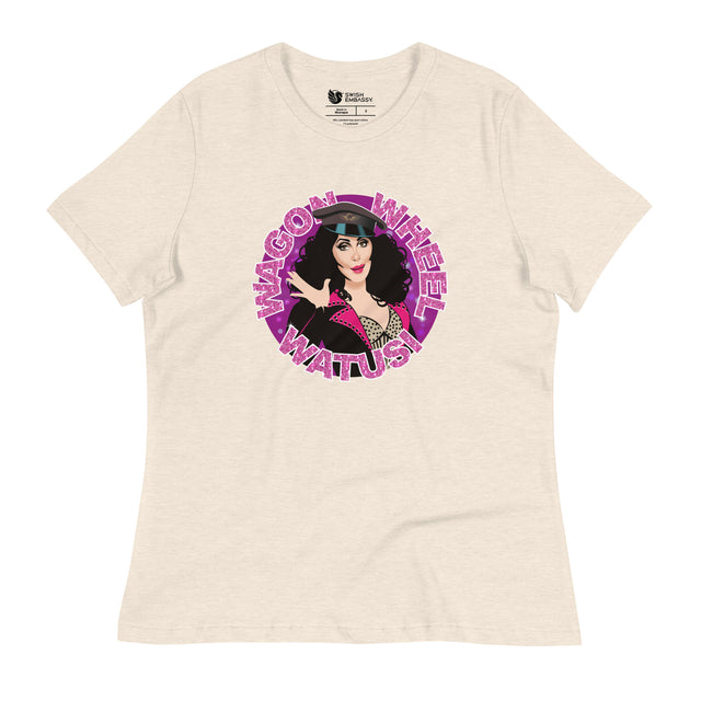 Wagon Wheel Watusi (Women's Relaxed T-Shirt)-Women's T-Shirts-Swish Embassy