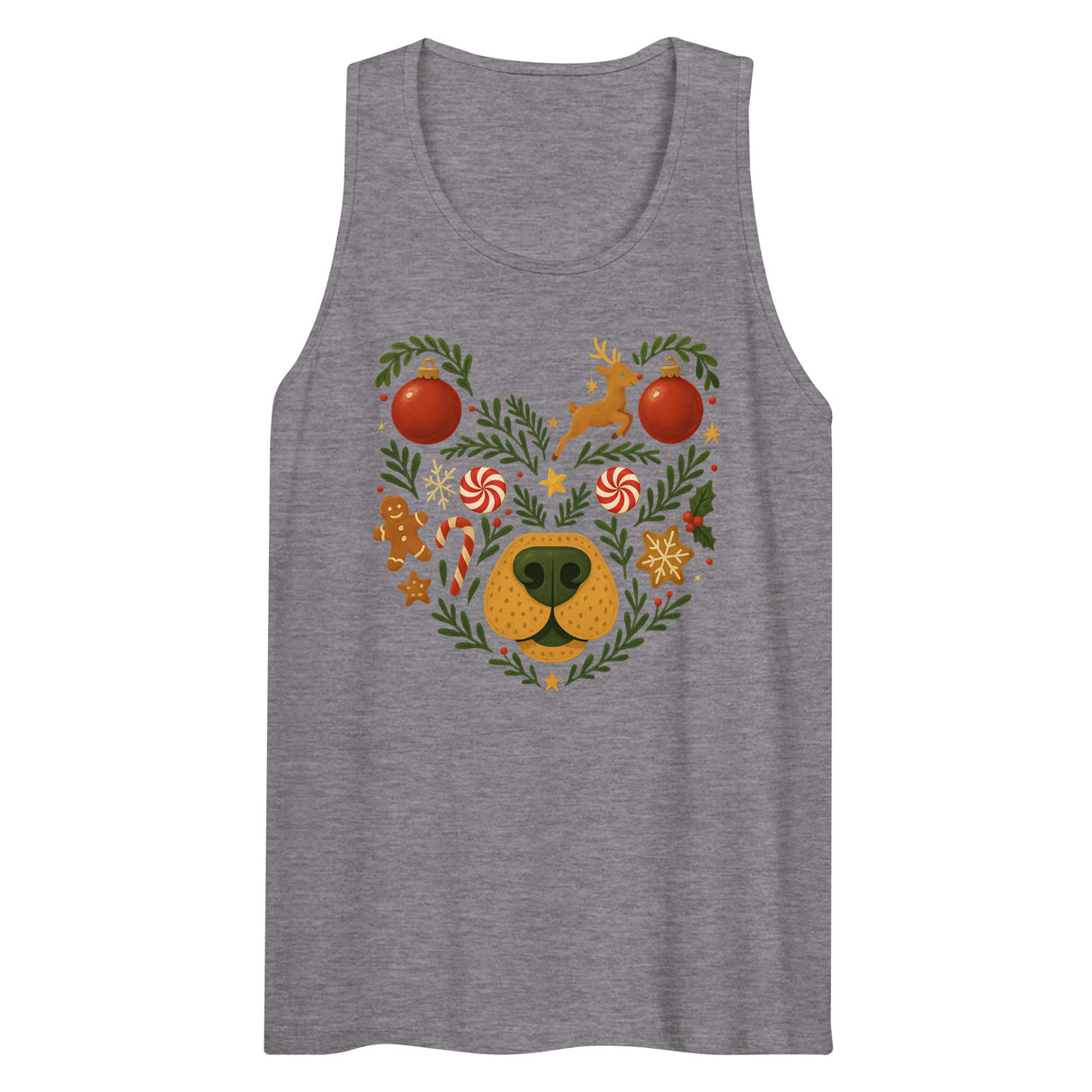 Winter Bear (Tank top)-Christmas Tank Tops-Swish Embassy