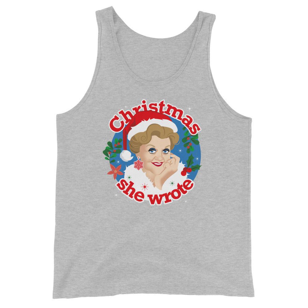 Xmas She Wrote (Tank Top)-Christmas Tank Tops-Swish Embassy