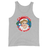 Xmas She Wrote (Tank Top)-Christmas Tank Tops-Swish Embassy