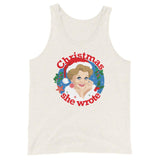 Xmas She Wrote (Tank Top)-Christmas Tank Tops-Swish Embassy