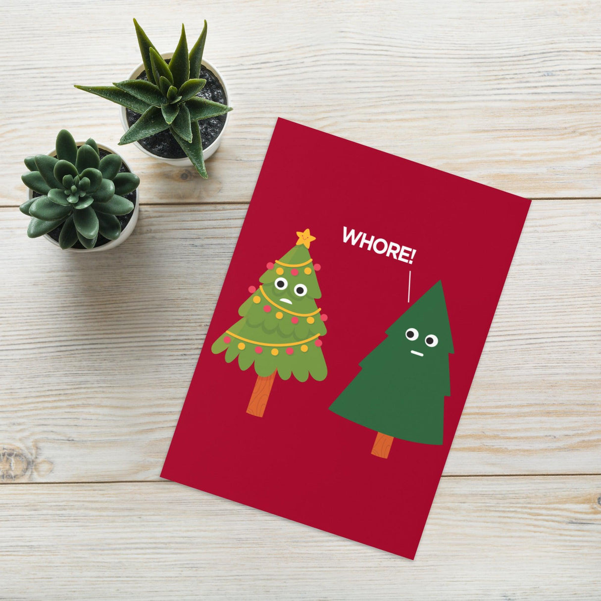 Xmas Tree Shade (Greeting card)-Greeting Card-Swish Embassy