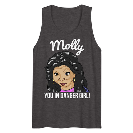 Molly You in Danger Girl (Tank Top) - Charcoal Heather