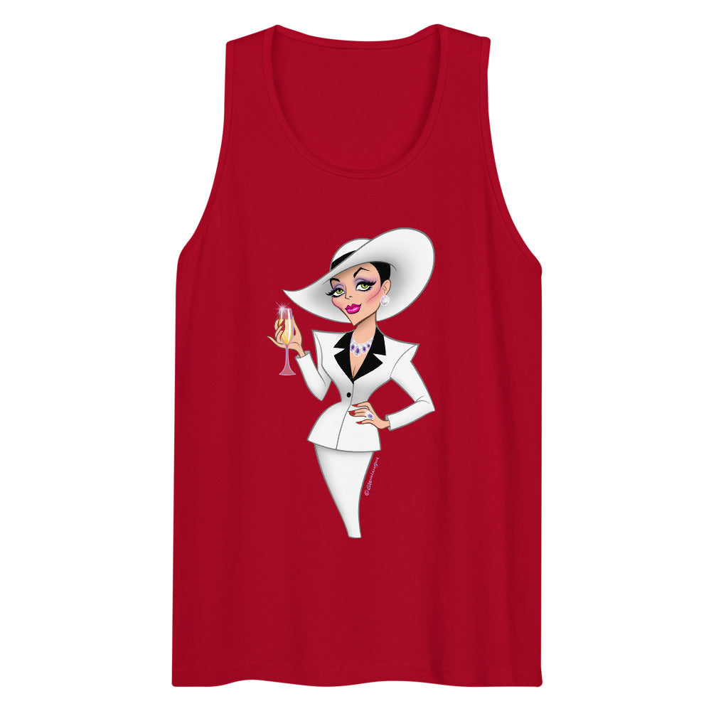 Champagne & Shoulder Pads (Tank Top) - Red