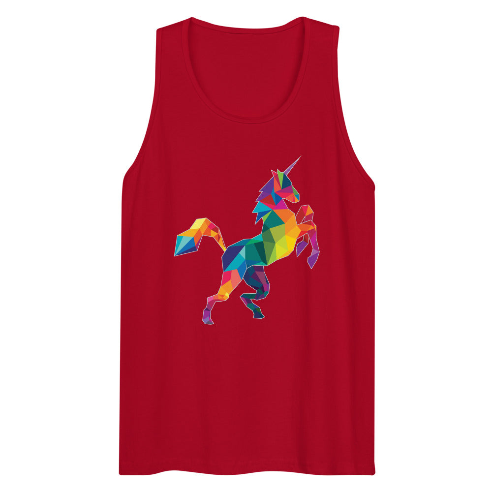 Polygon Unicorn (Tank Top) - Red