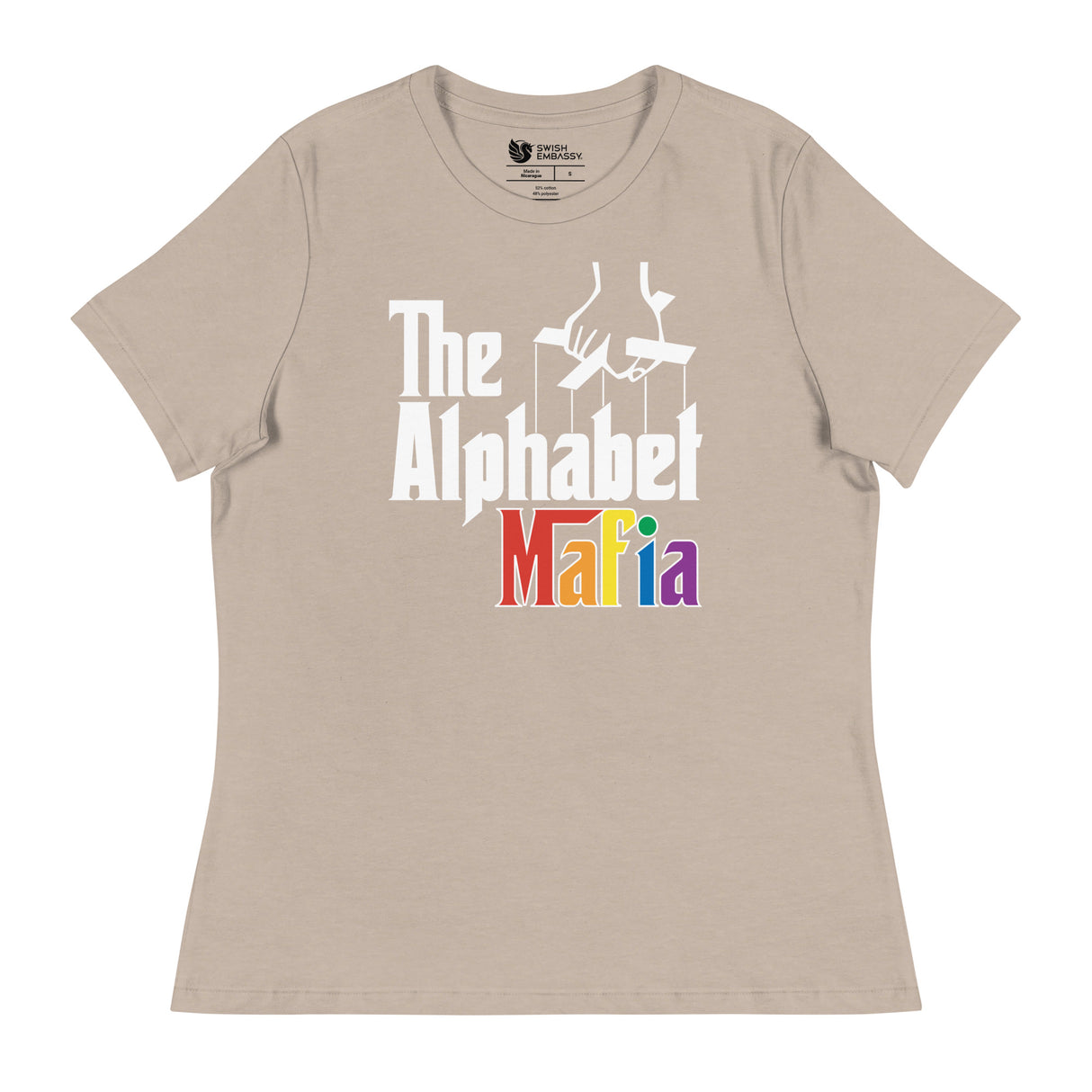 Alphabet Mafia (Women's Relaxed T-Shirt)-Women's T-Shirts-Swish Embassy