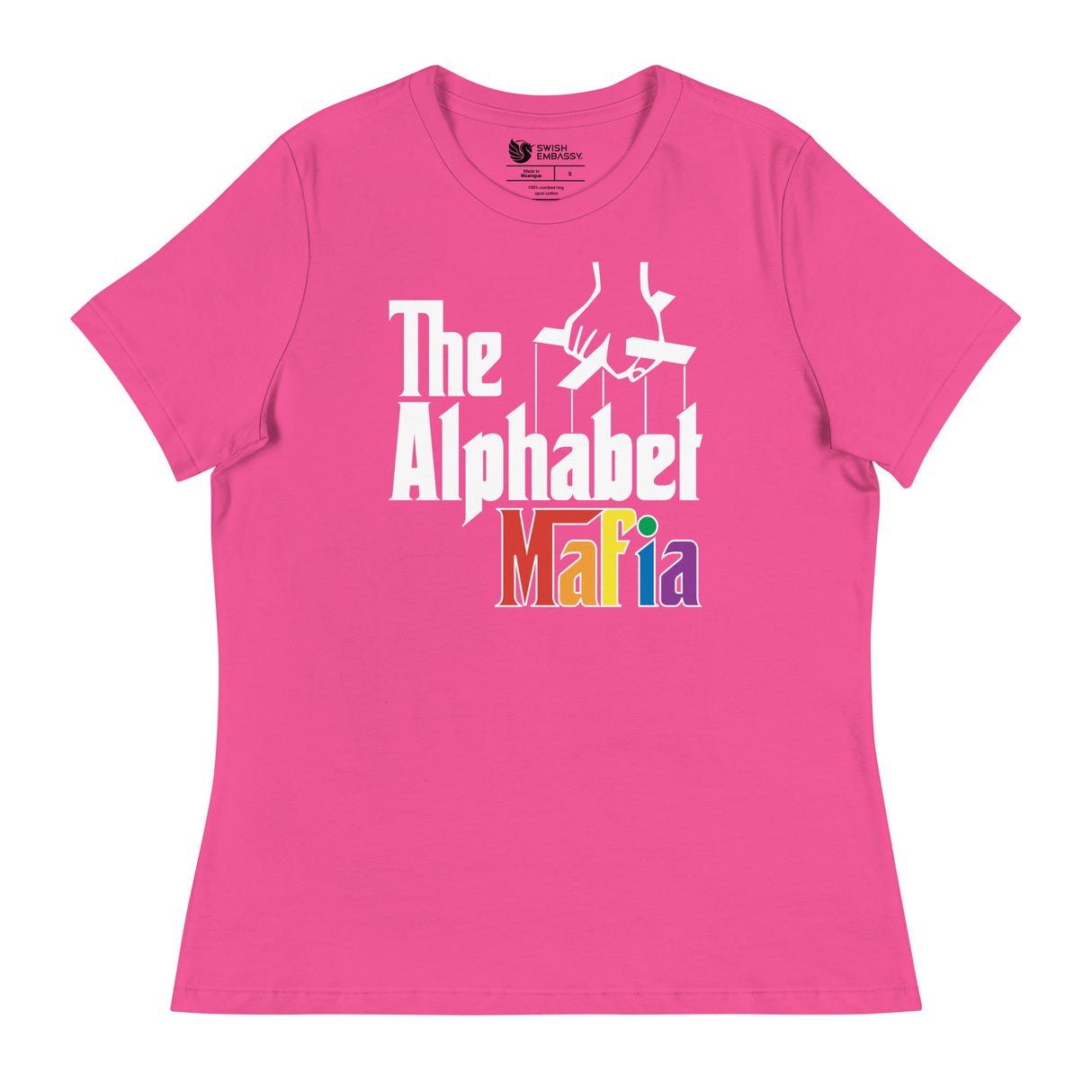 Alphabet Mafia (Women's Relaxed T-Shirt)-Women's T-Shirts-Swish Embassy