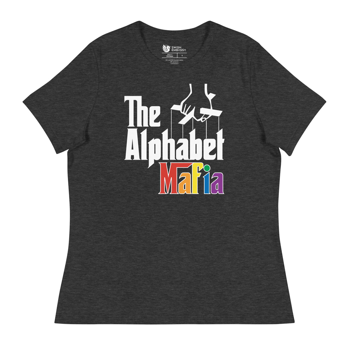 Alphabet Mafia (Women's Relaxed T-Shirt)-Women's T-Shirts-Swish Embassy