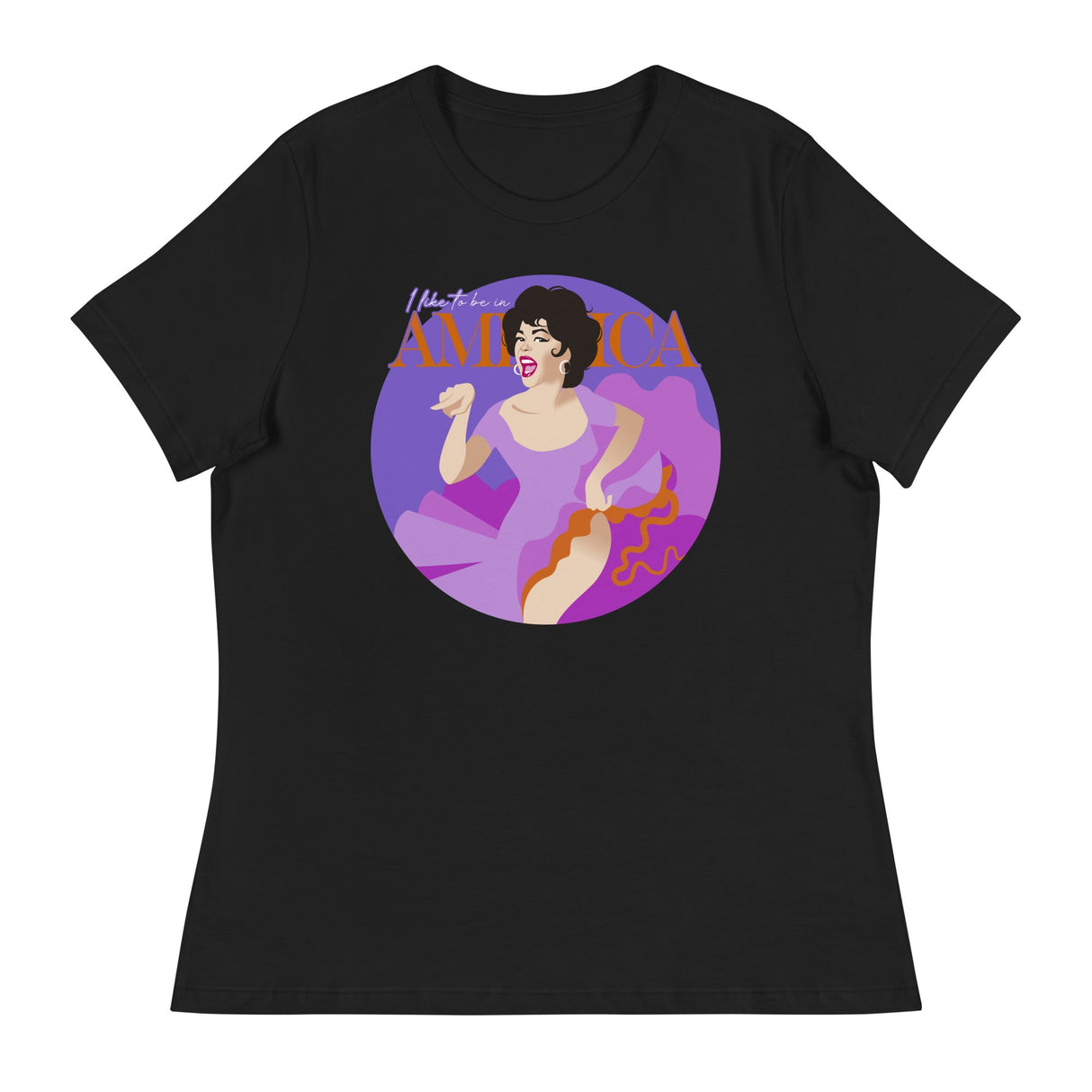 America (Women's Relaxed T-Shirt)-Women's T-Shirts-Swish Embassy