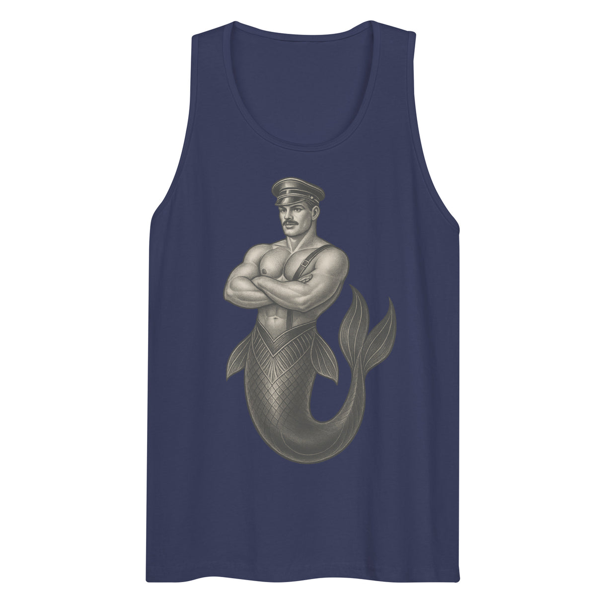 Art Deco Merman (Tank Top)-Tank Top-Swish Embassy