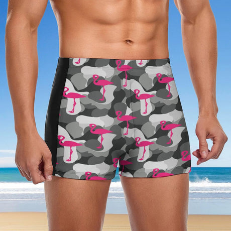 Battle Flamingo (Square Cut Trunks)-Square Cut Trunks-Swish Embassy