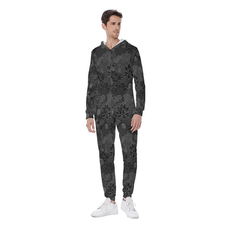 Black Lotus (AOP Union Suit)-AOP Union Suit-Swish Embassy