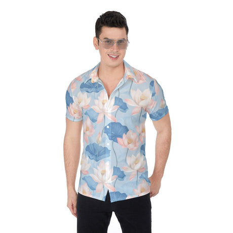 Blue Lotus (Button Shirt)-Button Shirt-Swish Embassy
