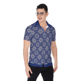 Blue Mendala (Button Shirt)-Button Shirt-Swish Embassy