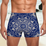 Blue Mendala (Square Cut Trunks)-Square Cut Trunks-Swish Embassy