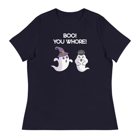 Boo You Whore! (Women's Relaxed T-Shirt)-Women's T-Shirts-Swish Embassy