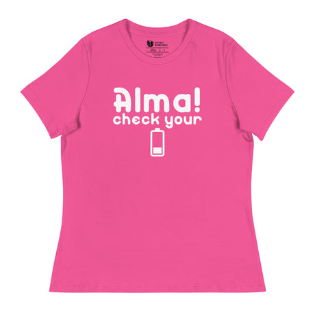 Check Your Battery (Women's Relaxed T-Shirt)-Women's T-Shirts-Swish Embassy
