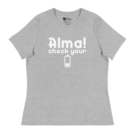 Check Your Battery (Women's Relaxed T-Shirt)-Women's T-Shirts-Swish Embassy