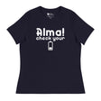 Check Your Battery (Women's Relaxed T-Shirt)-Women's T-Shirts-Swish Embassy