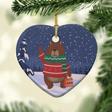 Christmas Bear (Ceramic Holiday Keepsake)-Ceramic Holiday Keepsake-Swish Embassy