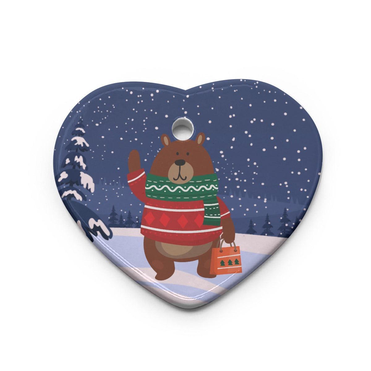 Christmas Bear (Ceramic Holiday Keepsake)-Ceramic Holiday Keepsake-Swish Embassy