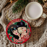 Christmas Wreath Watusi (Ceramic Holiday Keepsake)-Ceramic Holiday Keepsake-Swish Embassy