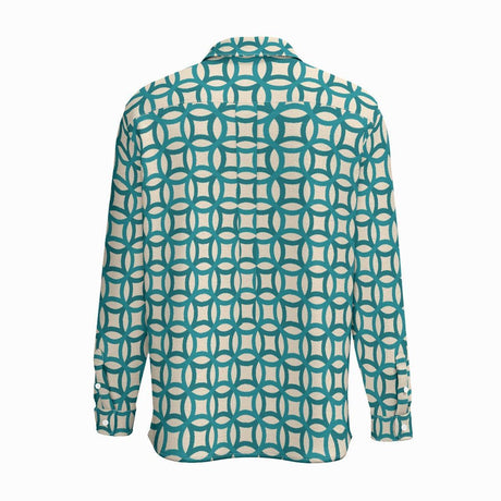 Circles (Cotton Long Sleeve Shirt)-Cotton Long Sleeve Button Shirt-Swish Embassy