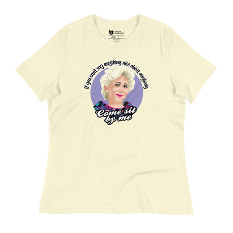 Come Sit By Me (Women's Relaxed T-Shirt)-Women's T-Shirts-Swish Embassy