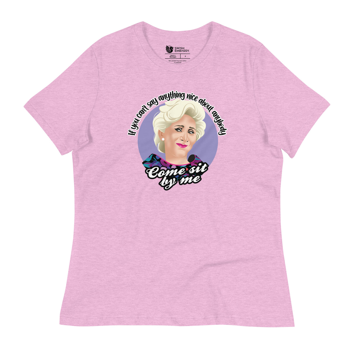 Come Sit By Me (Women's Relaxed T-Shirt)-Women's T-Shirts-Swish Embassy