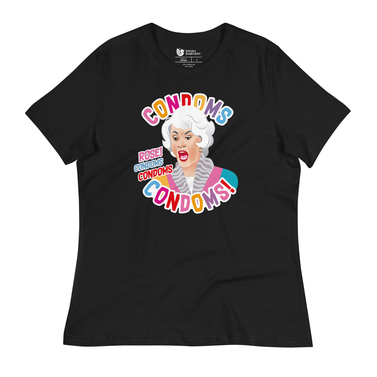 Condoms! (Women's Relaxed T-Shirt)-Women's T-Shirts-Swish Embassy
