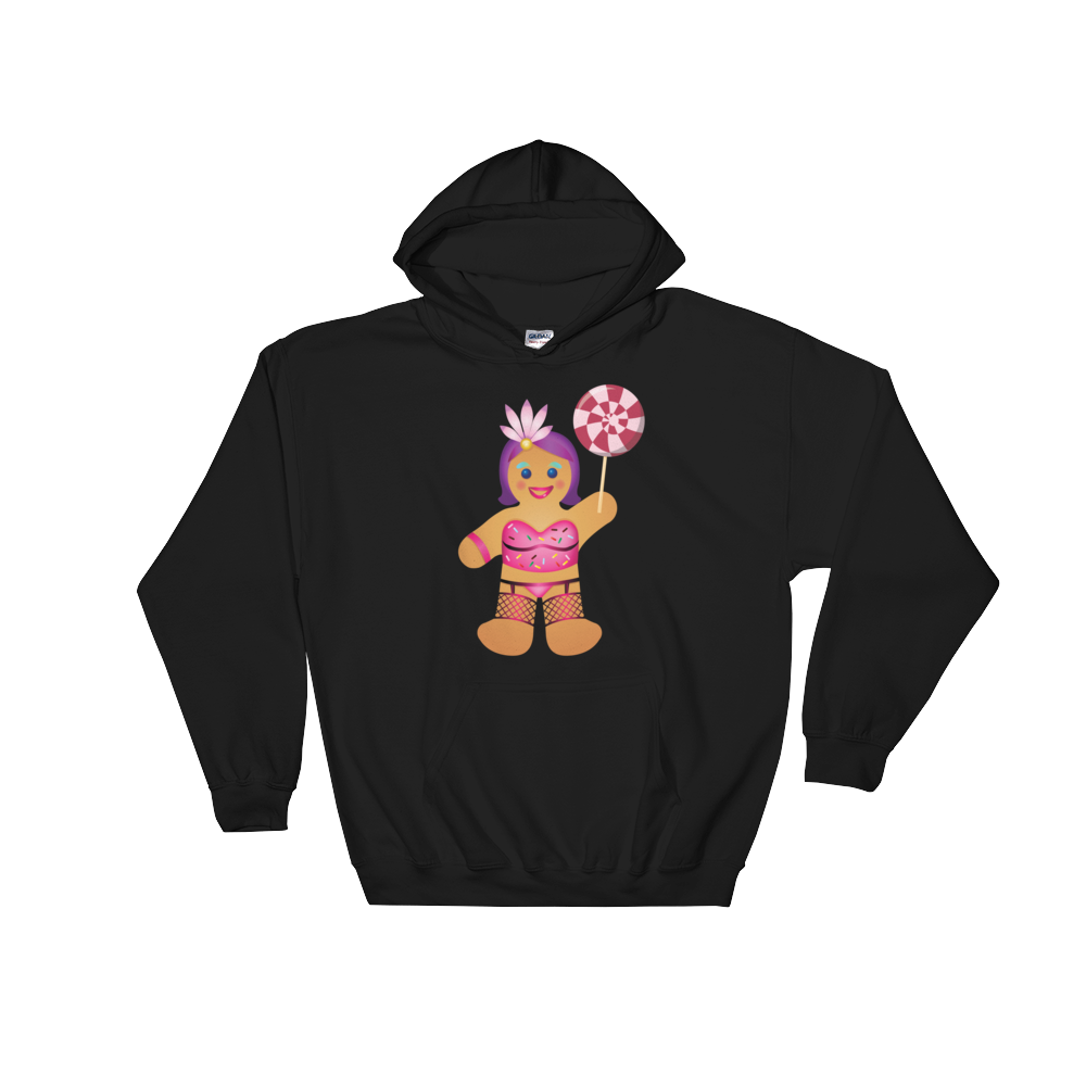 Gingerbread Drag Queen (Hoodie)-Christmas Hoodies-Swish Embassy