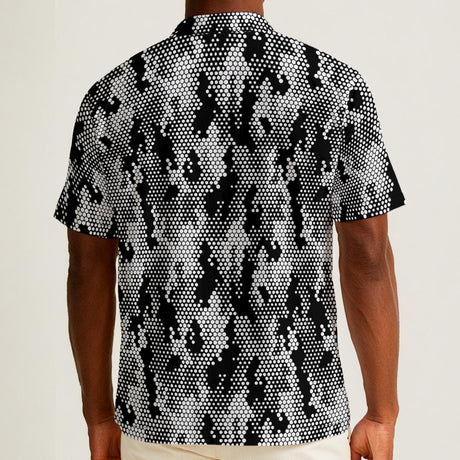 Halftone Camo (Cotton Button Shirt)-Cotton Button Shirt-Swish Embassy