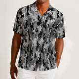 Halftone Camo (Cotton Button Shirt)-Cotton Button Shirt-Swish Embassy