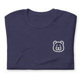Happy Bear (Embroidered)-Embroidered T-Shirts-Swish Embassy