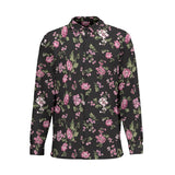 Hint of Floral (Cotton Long Sleeve Shirt)-Cotton Long Sleeve Button Shirt-Swish Embassy
