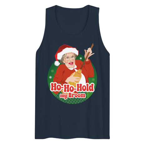 Ho Ho Hold My Broom (Tank top)-Christmas Tank Tops-Swish Embassy