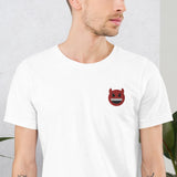 Horned Devil (Embroidered)-Embroidered T-Shirts-Swish Embassy