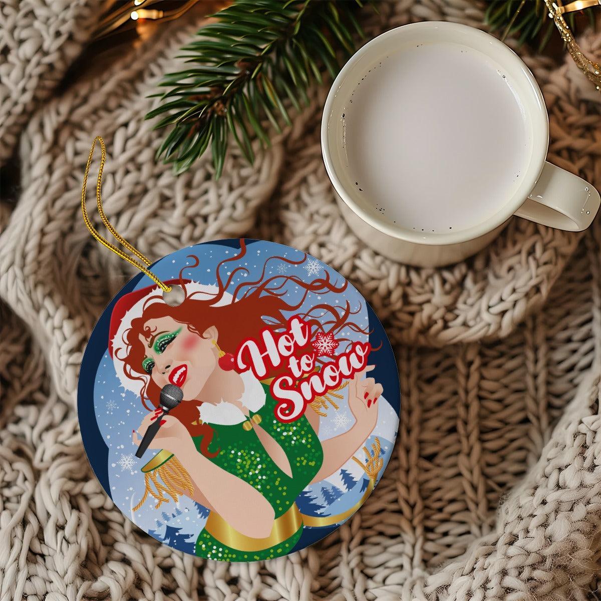 Hot To Snow (Ceramic Holiday Keepsake)-Ceramic Holiday Keepsake-Swish Embassy