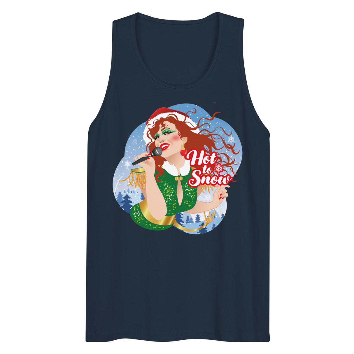 Hot To Snow (Tank top)-Christmas Tank Tops-Swish Embassy