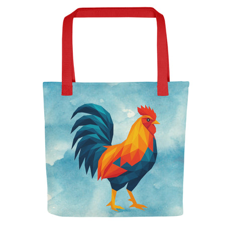 Huge Polygon Rooster (Tote bag)-Bags-Swish Embassy