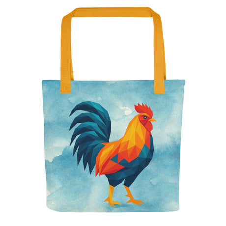 Huge Polygon Rooster (Tote bag)-Bags-Swish Embassy