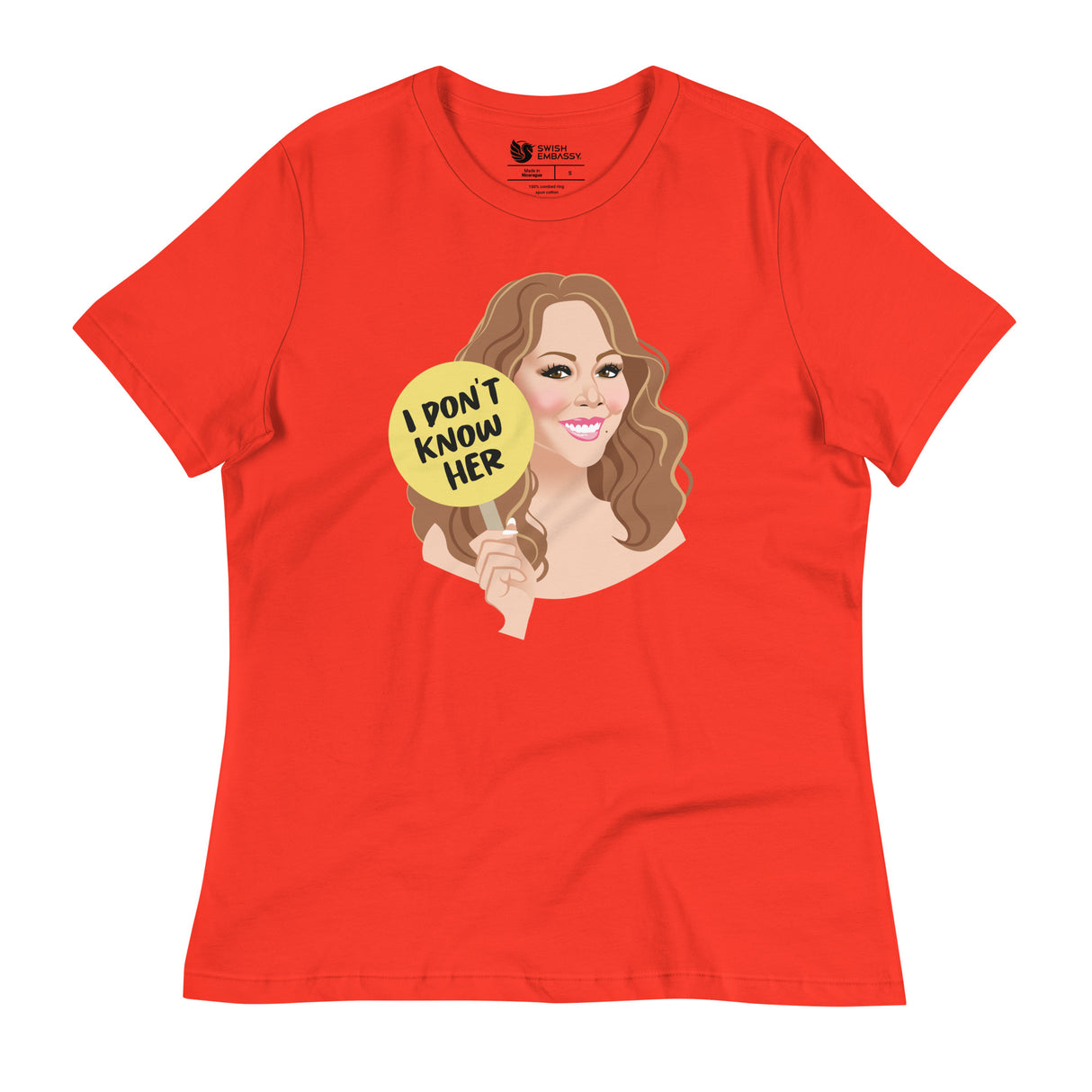 I Don't Know Her (Women's Relaxed T-Shirt)-Women's T-Shirts-Swish Embassy